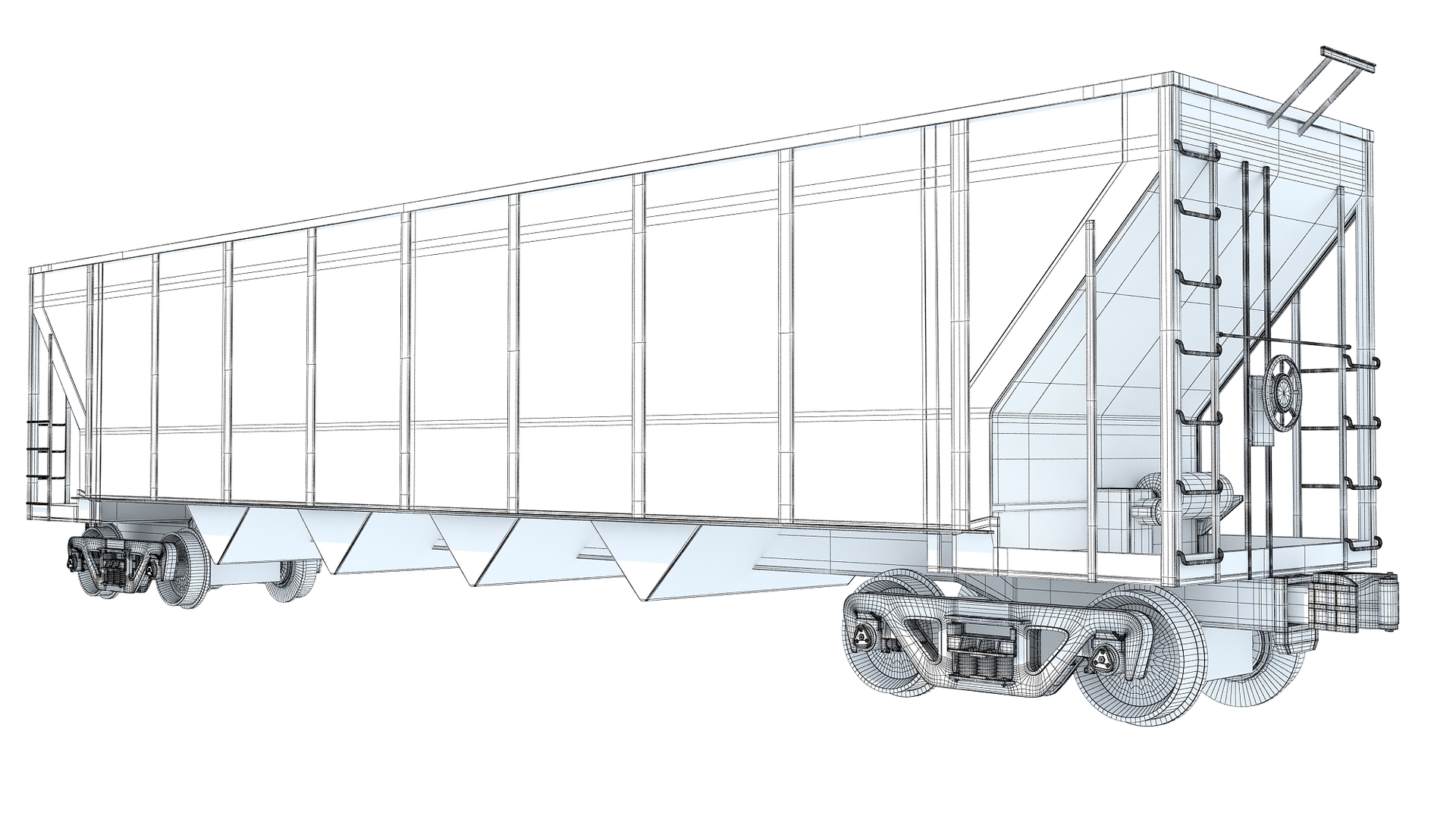 3D model railroad hopper car TurboSquid 1530697