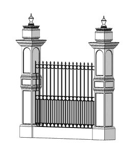 3D classic fence iron
