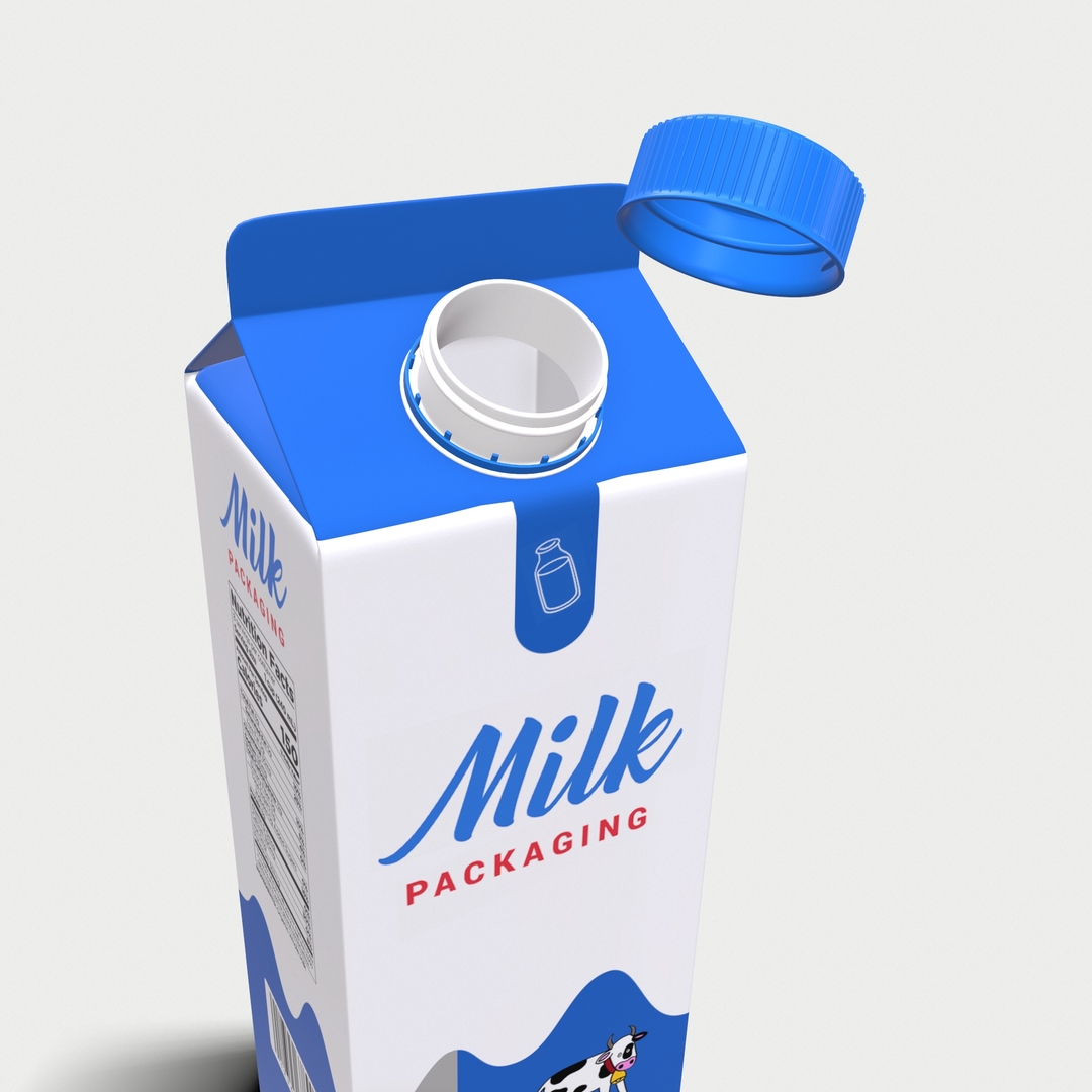 Milk carton - 3D model - TurboSquid 1530812