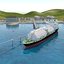 3D seaport tanker ship
