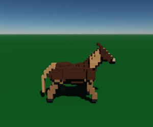 voxel horse 3D model