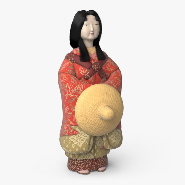 3D japanese geisha doll