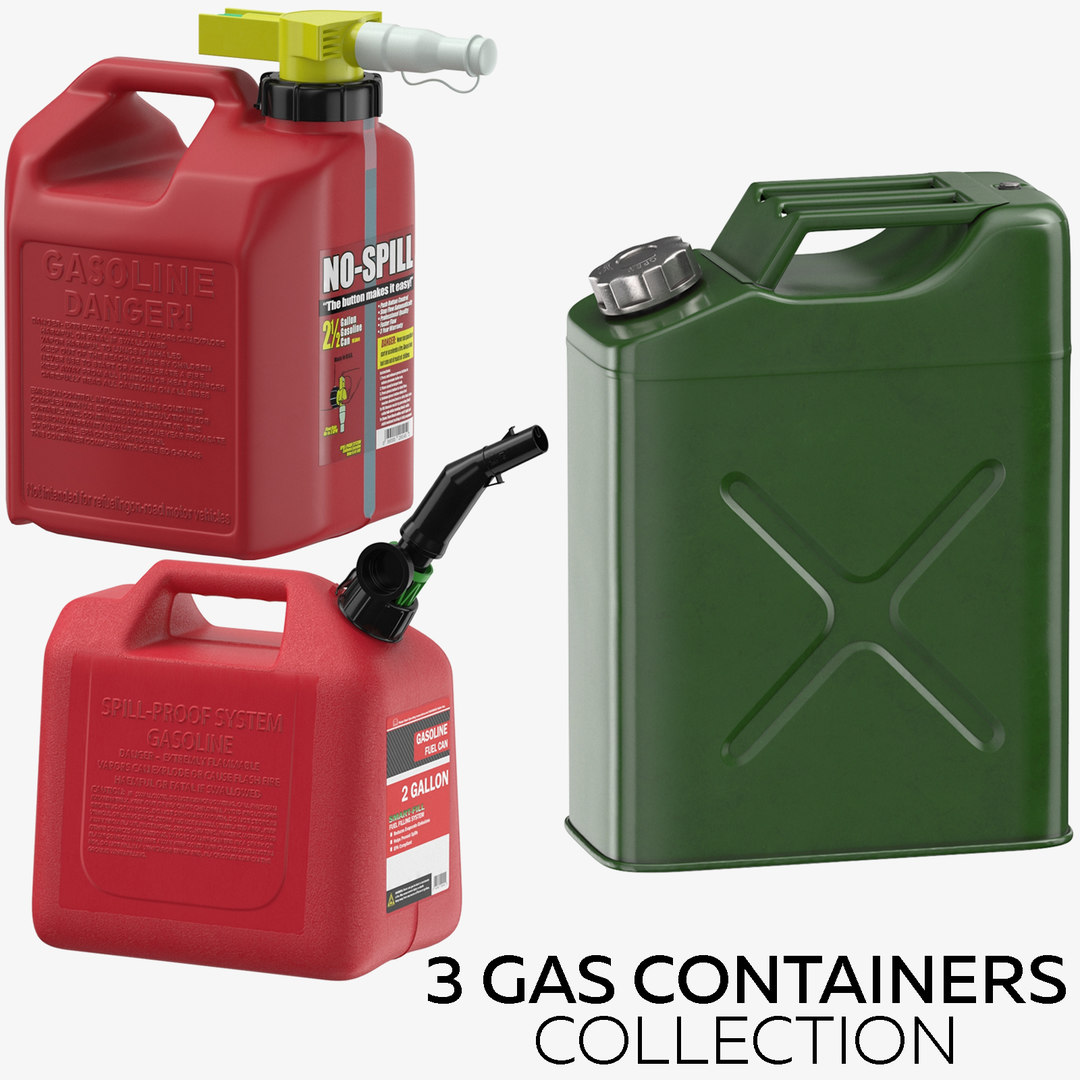 3 gas containers 3D model TurboSquid 1530930