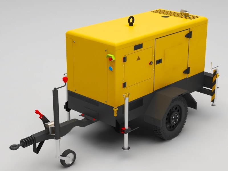 3D electric generator model - TurboSquid 1530993