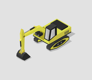isometric excavator