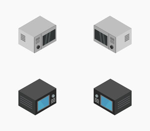 isometric microwave oven