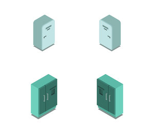 isometric fridge