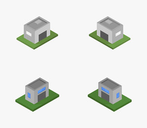 isometric garage