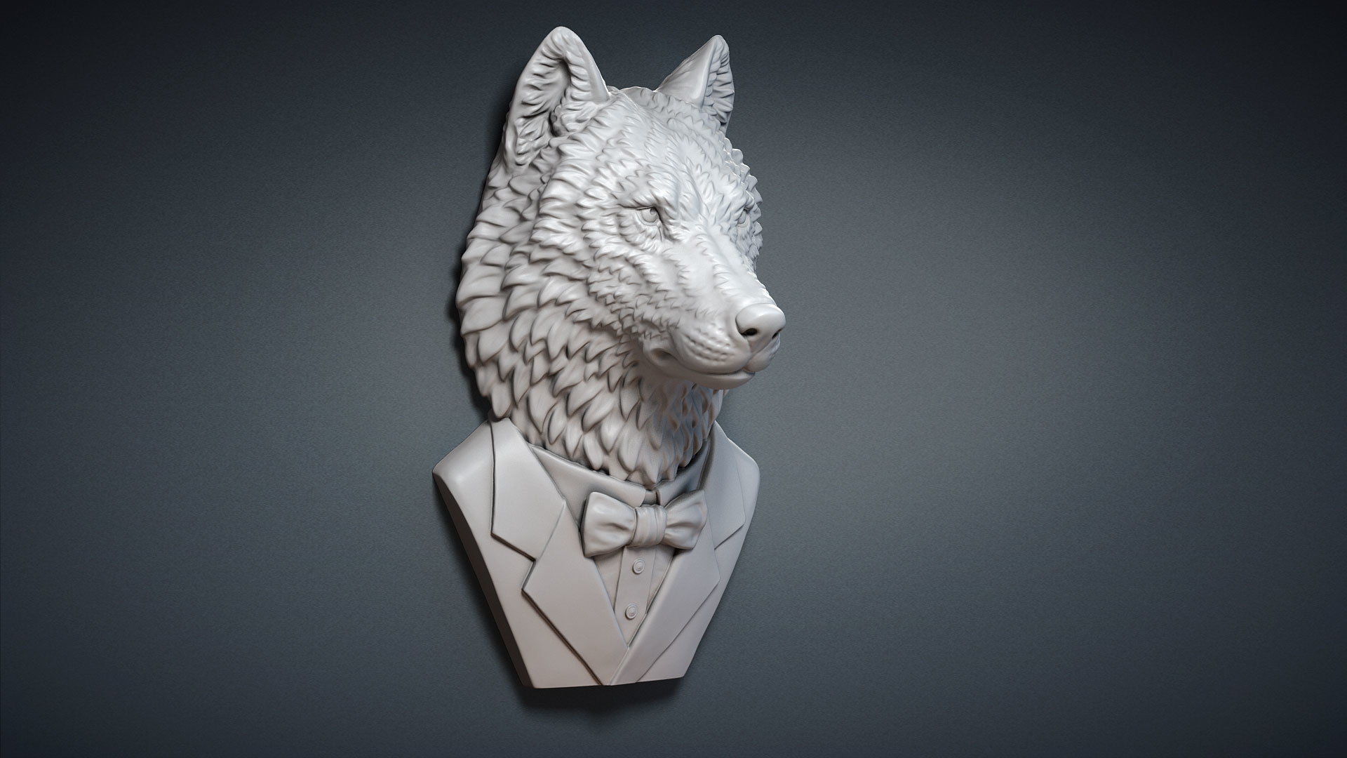 3D wolf suit sculpture model - TurboSquid 1531242