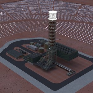 3D solar power plant model