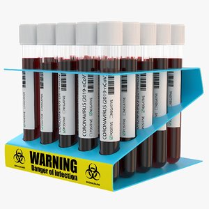 corona virus test tube model