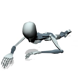 Crawl prone forward on ground