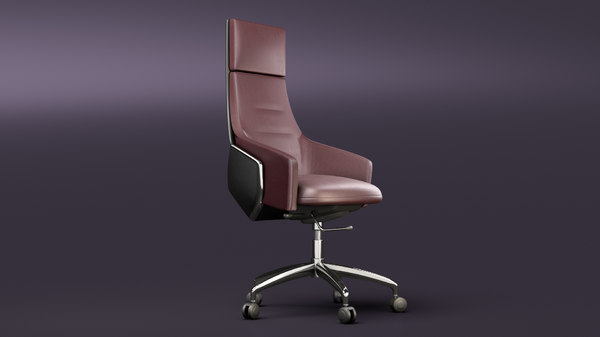 3d Leather Office Armchair Model, Leather Office Armchair