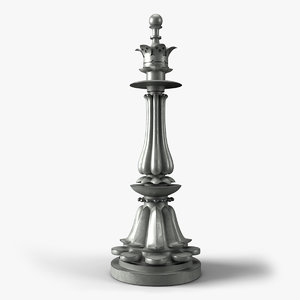 3D chess queen model