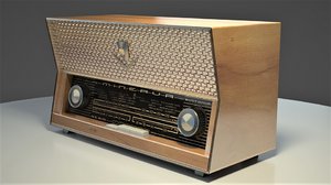 old radio 1960 3D