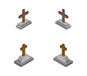 isometric gravestone