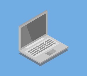 isometric laptop