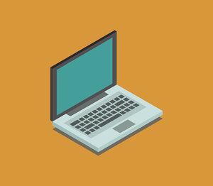 isometric laptop