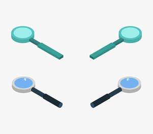 isometric magnifying glass