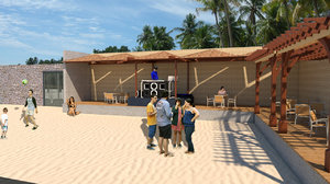 beach bar 3D model