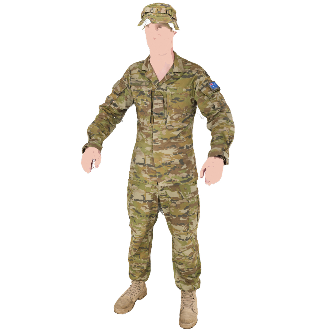 3D Scan - ADF Australian Multi Cam Uniform AMCU Barracks Uniform Modelo ...