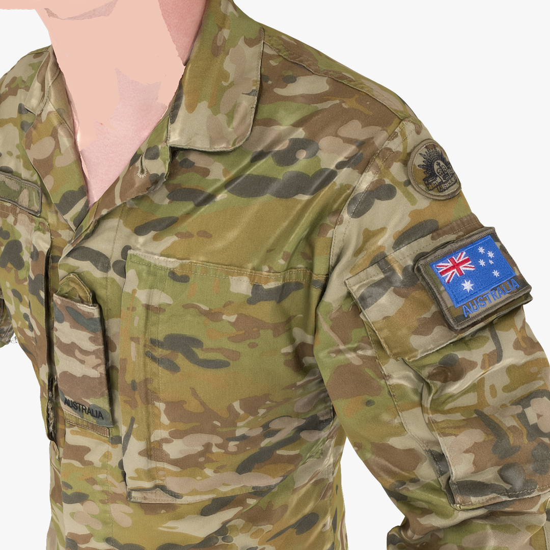 3D Scan - ADF Australian Multi Cam Uniform AMCU Barracks Uniform Modelo ...
