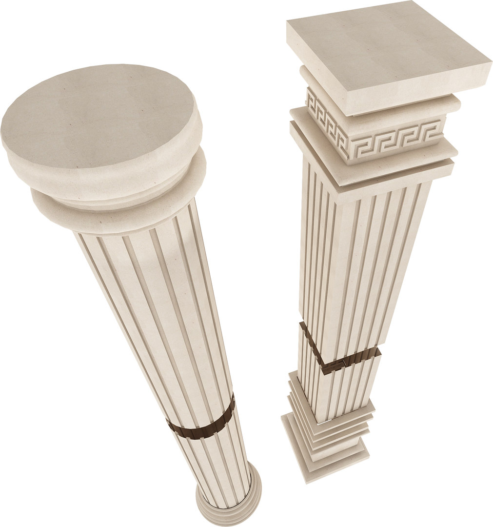 3D model plaster molding decoration columns TurboSquid 1531910