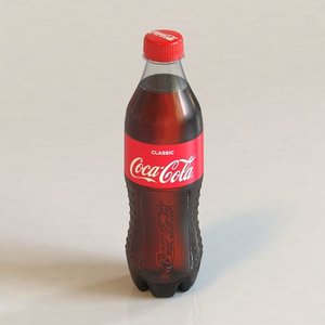 3D bottle coca cola model
