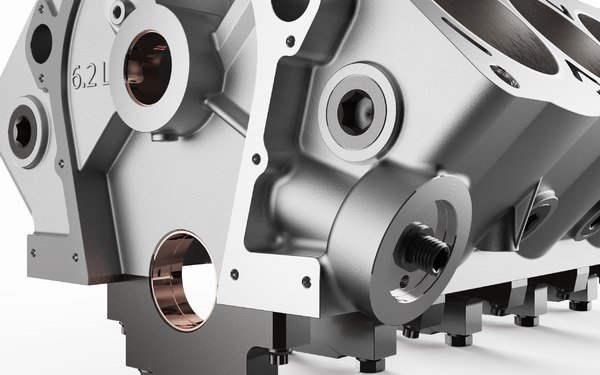 modelo 3d Bloque de motor V8 - TurboSquid 1528886