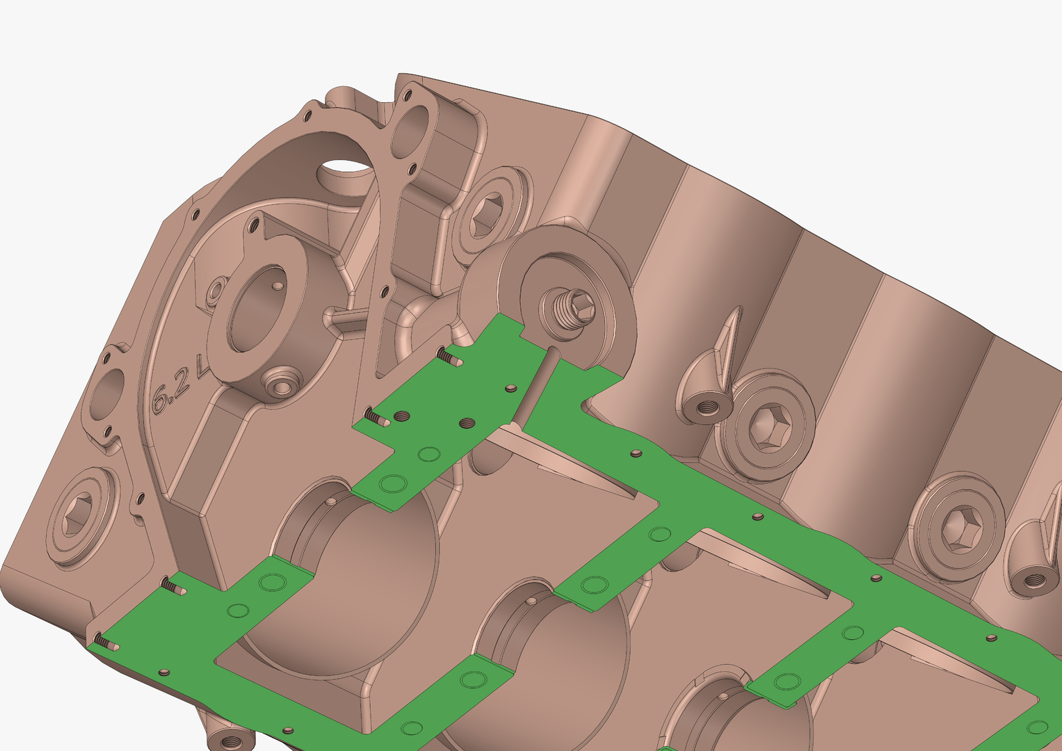3D engine block model TurboSquid 1528886