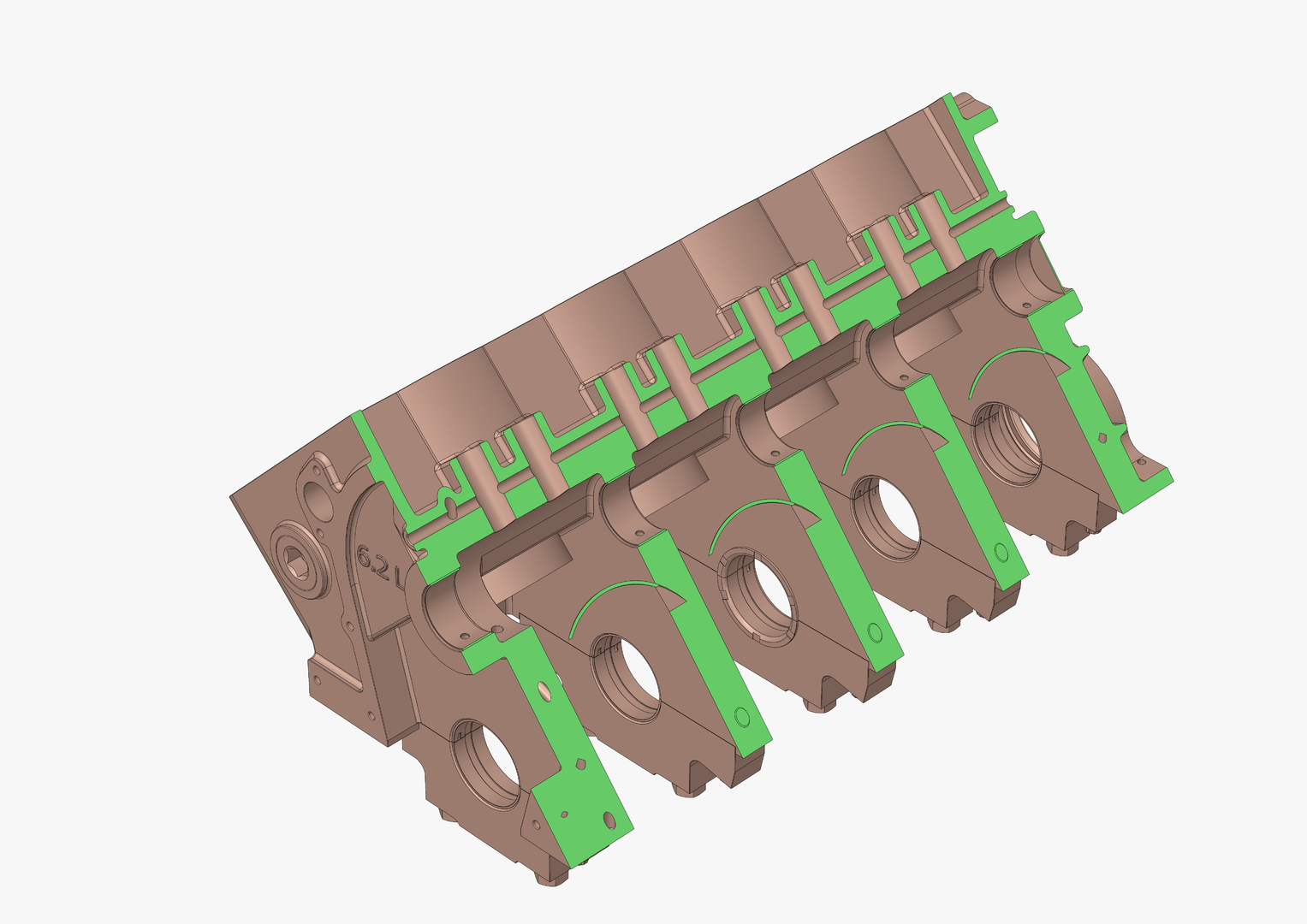 3D engine block model TurboSquid 1528886