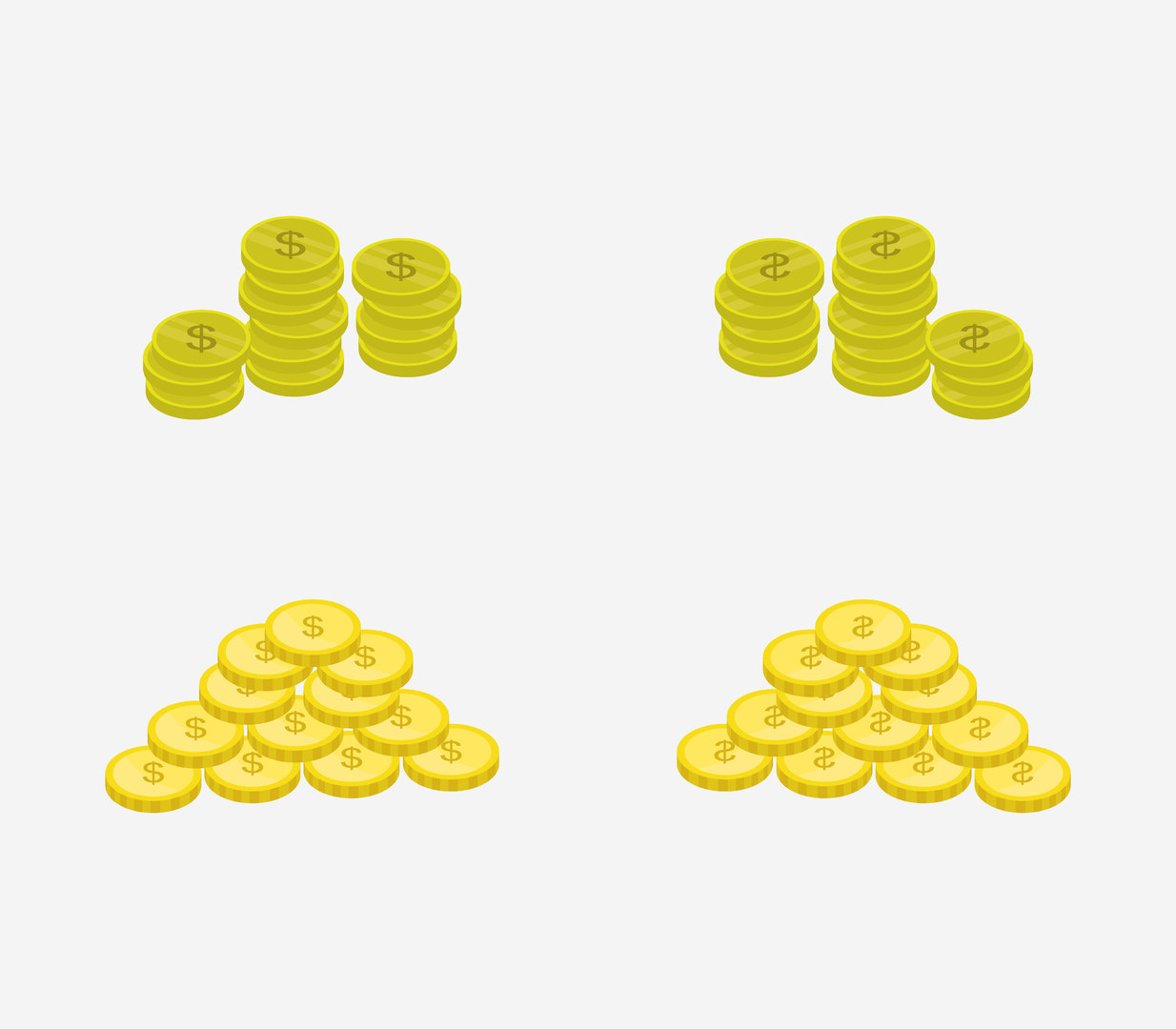 Shapes Encapsulated Postscript money isometric coin