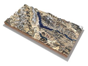 3D mountain landscape model