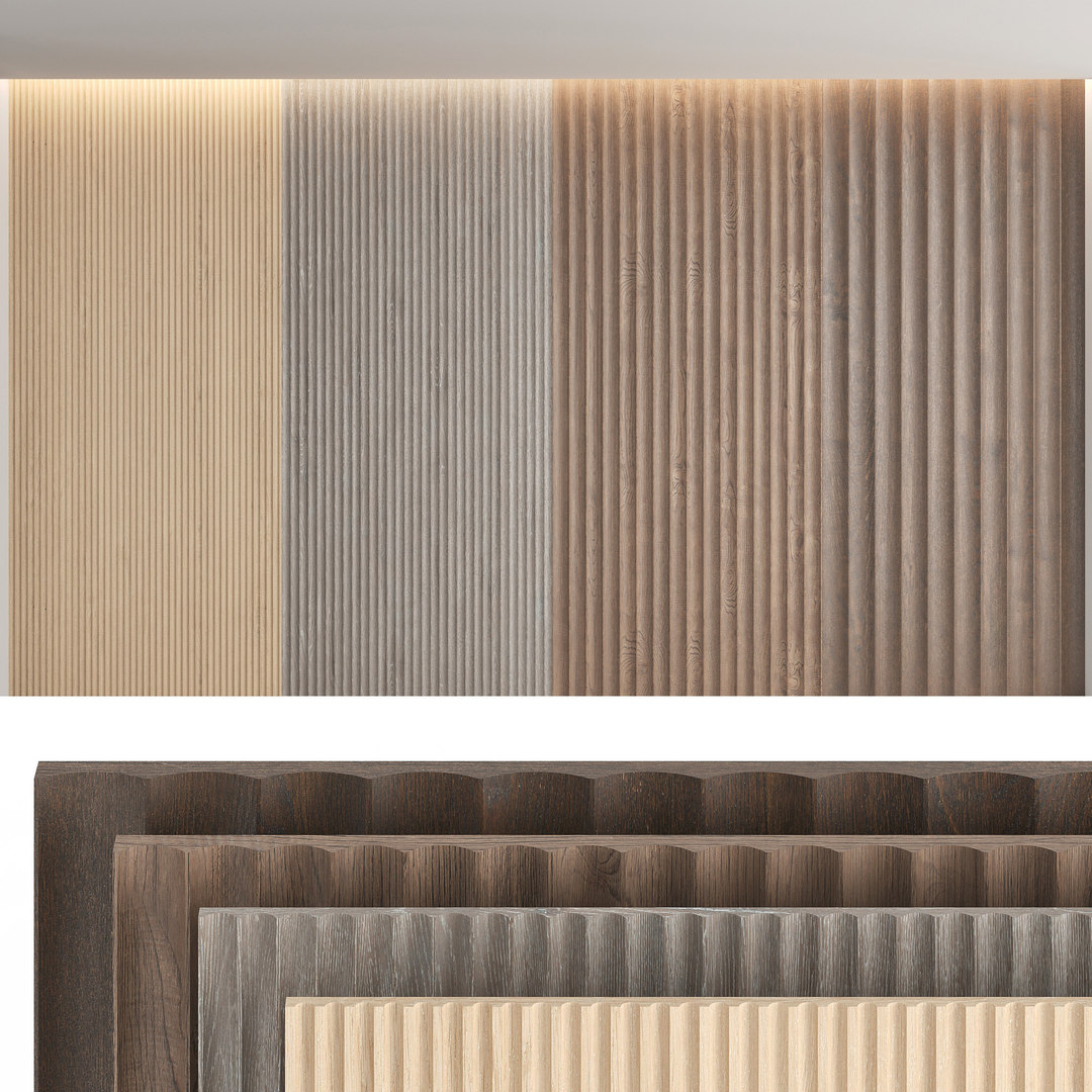 3D wood wall panels - TurboSquid 1532249