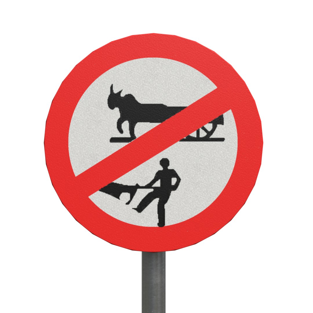 Hand carts bullock prohibited 3D TurboSquid 1532437