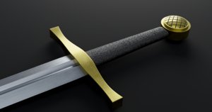 3D sword metal