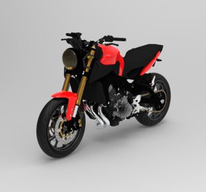 generic naked motorcycle 3D model