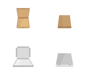 isometric pizza box