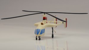 3D toy kamov autogyro helicopter model