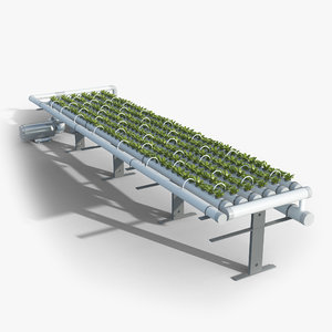hydroponics farm 3D