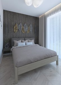 3D bedroom bed model