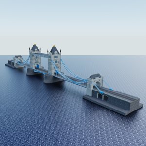 london tower bridge model