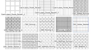 custom revit hatch patterns - concrete - adapted from Autocad