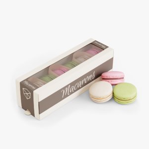 macarons box pack 3D model