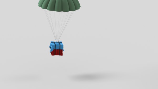 Pubg Airdrop With Parachute Png - 451 pubg airdrop 3d models. - Lainey Love