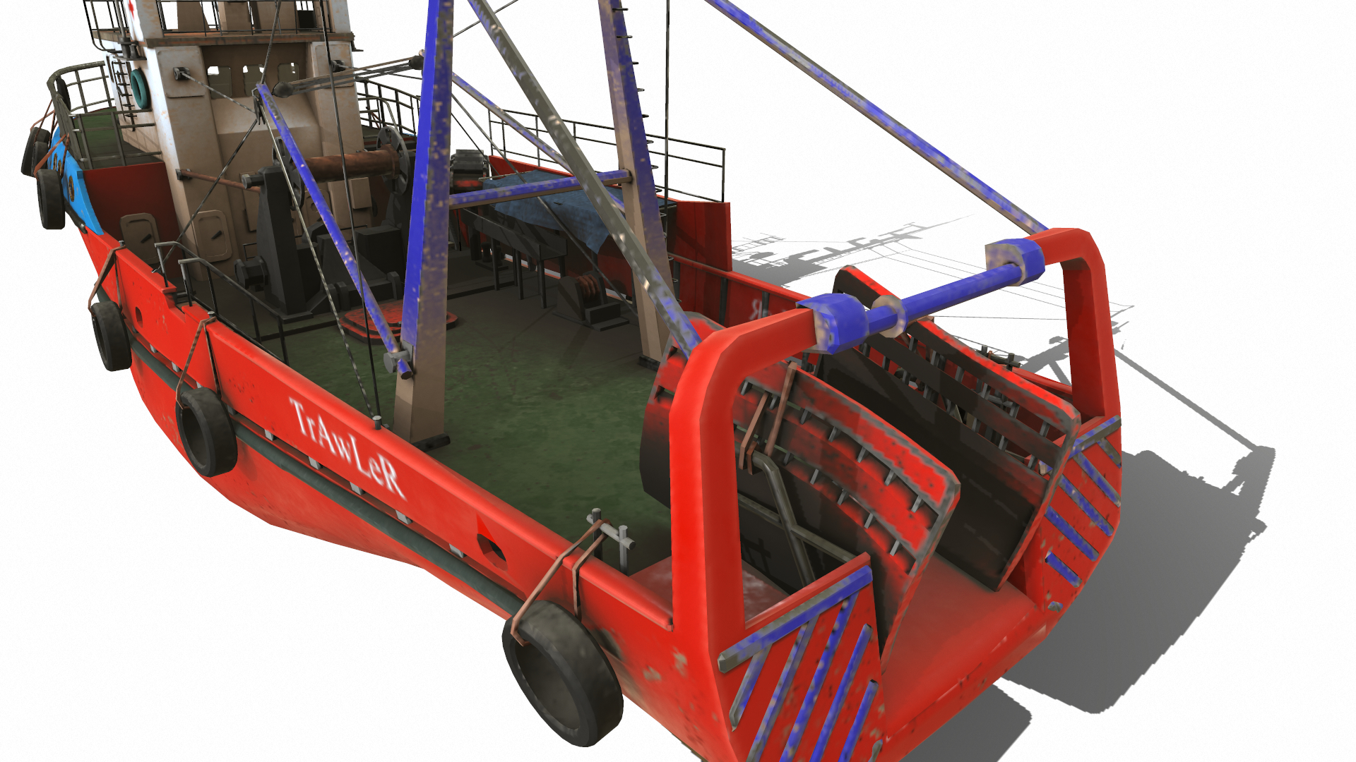 fishing trawler pbr3d模型