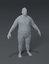 3D fat human body base mesh