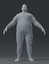 3D fat human body base mesh
