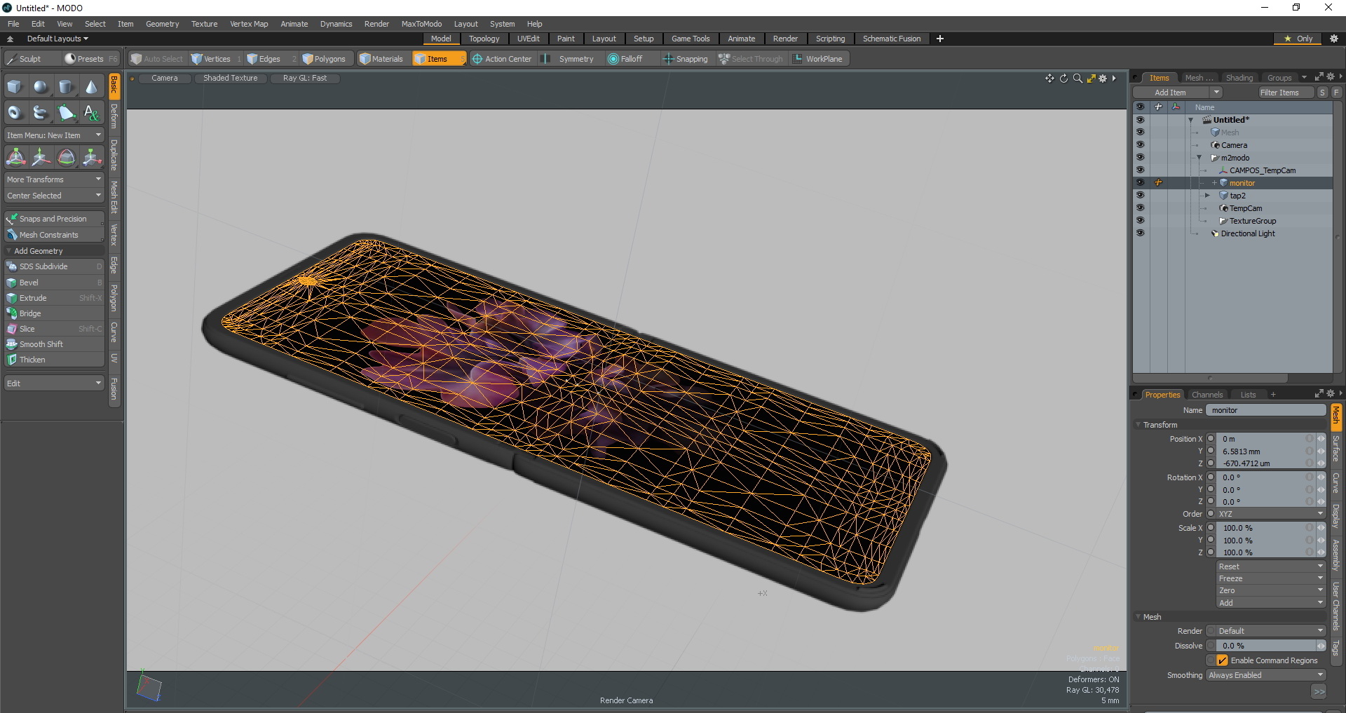 samsung galaxy z flip 3d model