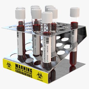 3D coronavirus test tube tray